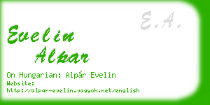 evelin alpar business card